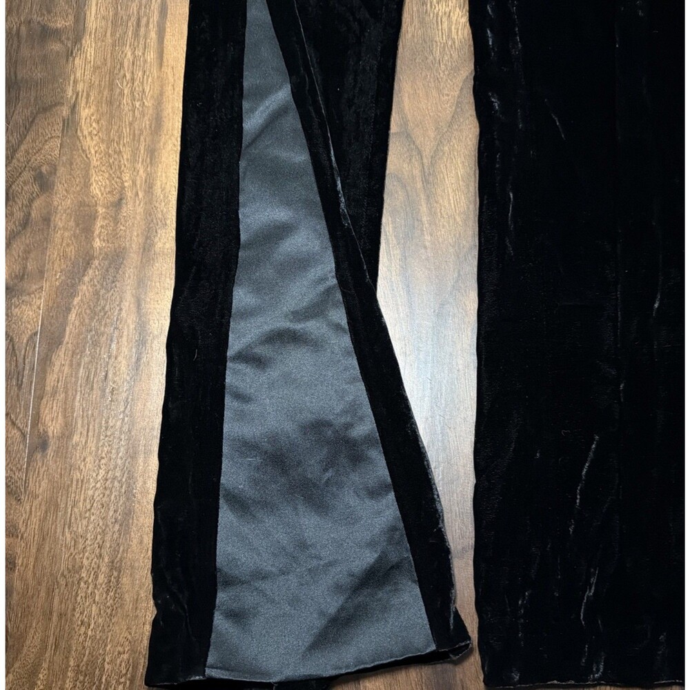 INC Women's Satin Velvet Black Pants‎ Size 4 - Picture 11 of 13